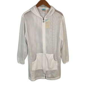 Le Cove White Beach See-Through Coverup NWT Size Small